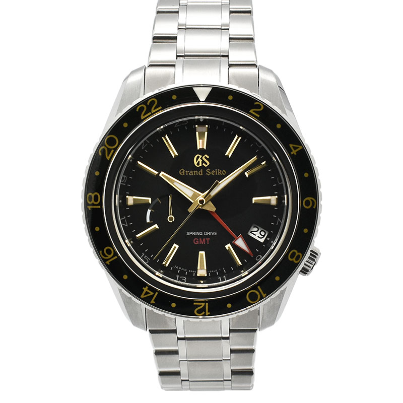 グランドセイコー　GRAND SEIKO　スポーツコレクション スプリングドライブ GMT　SBGE215　ブラック　44mm　マスターショップ限定　USED　中古
