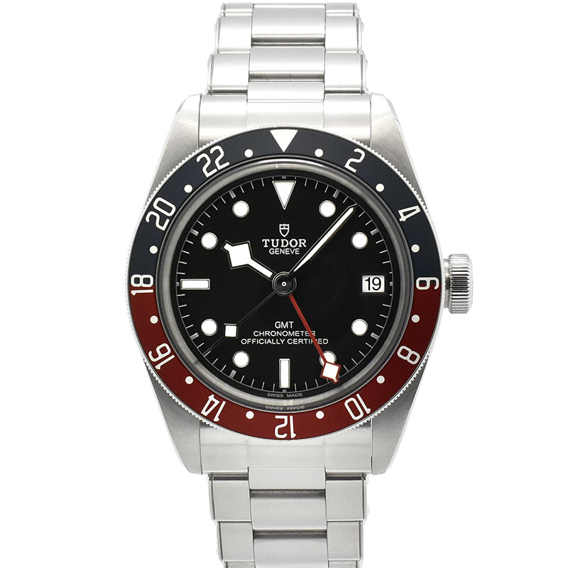 チューダー(チュードル)　TUDOR　ヘリテージ ブラックベイ GMT 青赤ベゼル　79830RB　41mm　ブラック　USED　中古