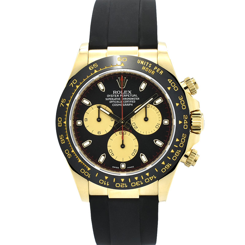 ロレックス　ROLEX　デイトナ　116518LN　ブラック/シャンパン　オイスターフレックス　18KYG　USED　中古