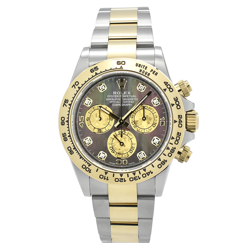 ロレックス　ROLEX　デイトナ　Ref.116503NG　18KYG×SS　ブラックシェル　8Pダイヤ　USED　中古