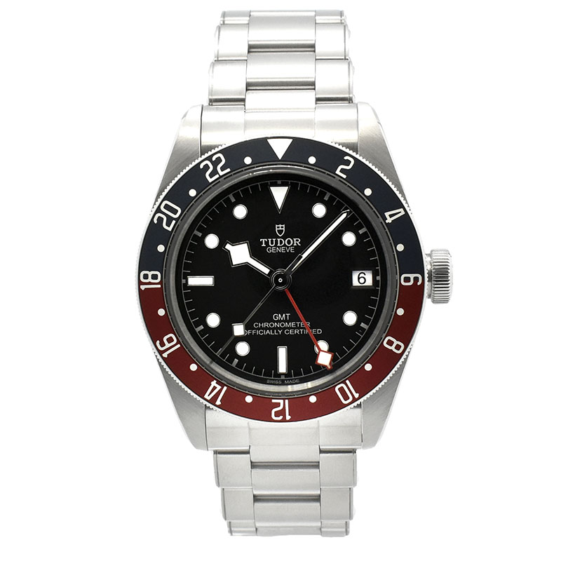チューダー(チュードル)　TUDOR　ヘリテージ ブラックベイ GMT 青赤ベゼル　Ref.79830RB　41mm　ブラック　USED　中古