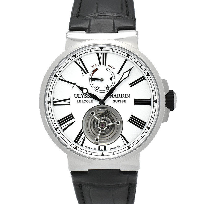 ユリスナルダン　ULYSSE NARDIN　マリーン トゥールビヨン　1283-181/E0　43mm　USED　中古