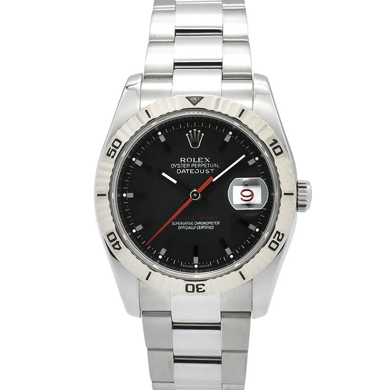 ロレックス　ROLEX　ターノグラフ　Ref.116264　SS　ブラック　Z番ルーレット　36mm　USED　中古