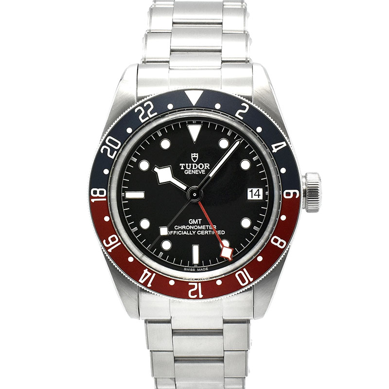 チューダー(チュードル)　TUDOR　ヘリテージ ブラックベイ GMT 青赤ベゼル　Ref.79830RB　41mm　ブラック　USED　中古