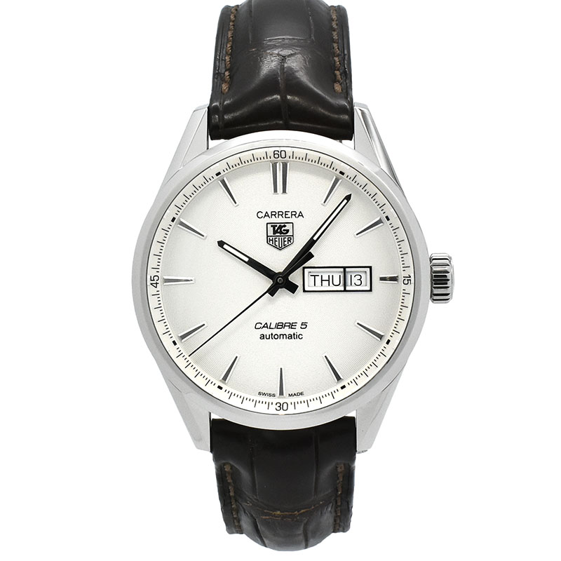 タグホイヤー　TAG HEUER　カレラ デイデイト キャリバー5　WAR201B.FC6291　シルバー　41mm　USED　中古