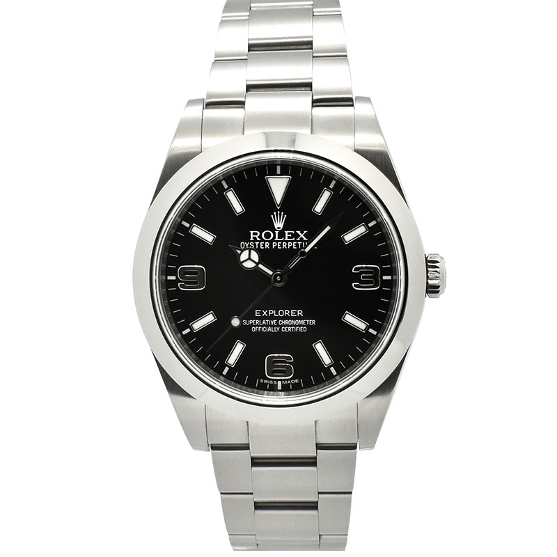 ロレックス　ROLEX　エクスプローラー1　Ref.214270　鏡面バックル　39mm　ブラックアウト　ランダム番　USED　中古
