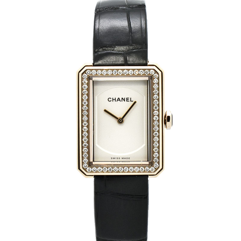 シャネル　CHANEL　ボーイフレンド　H4887　ベゼルダイヤ　18Kベージュゴールド　21.5×27.9mm　USED　中古
