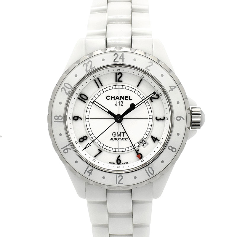 シャネル　CHANEL　J12 GMT　H2126　ホワイトセラミック　自動巻　42mm　世界2000本限定　USED　中古
