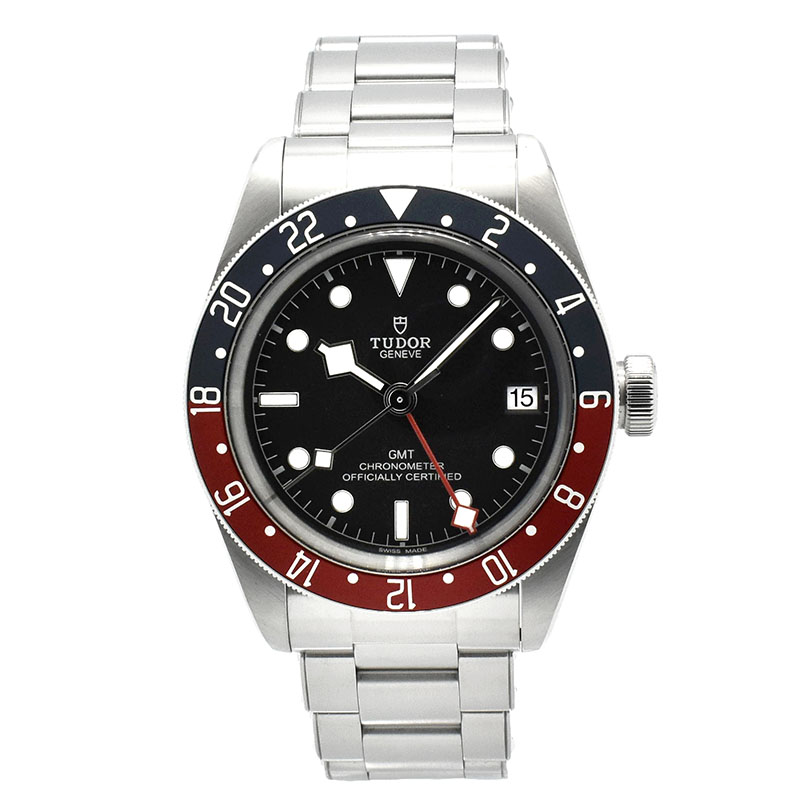 チューダー(チュードル)　TUDOR　ヘリテージ ブラックベイ GMT 青赤ベゼル　Ref.79830RB　41mm　ブラック　USED　中古