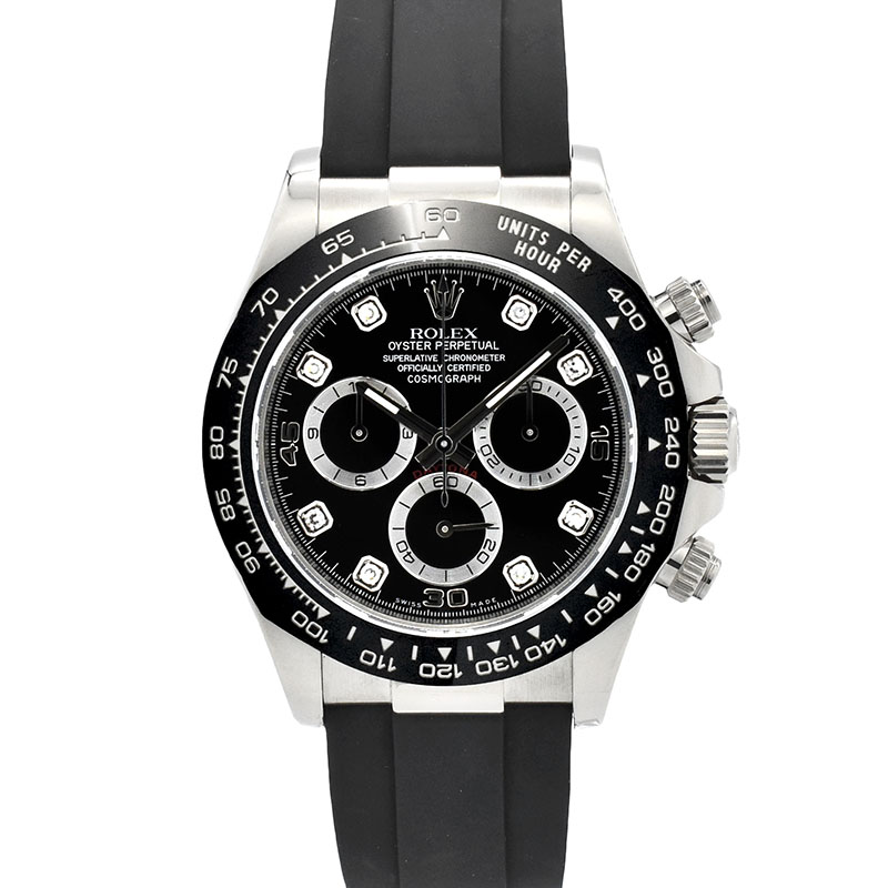 ロレックス　ROLEX　デイトナ　Ref.116519LNG　8Pダイヤ　18KWG　オイスターフレックス　40mm　USED　中古