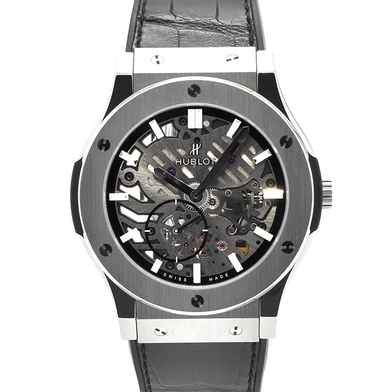 ウブロ　HUBLOT　クラシックフュージョン クラシコ ウルトラシン スケルトン　515.NX.0170.LR　45mm　USED　中古