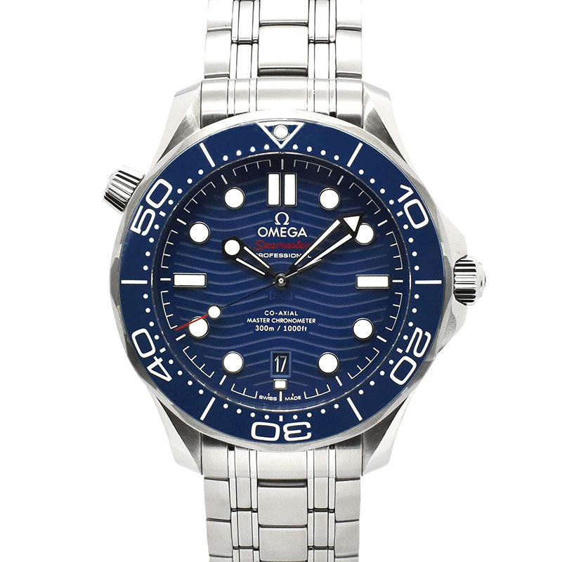 オメガ　OMEGA　シーマスター300　コーアクシャル　マスタークロノメーター　210.30.42.20.03.001　ブルー　42mm　USED　中古