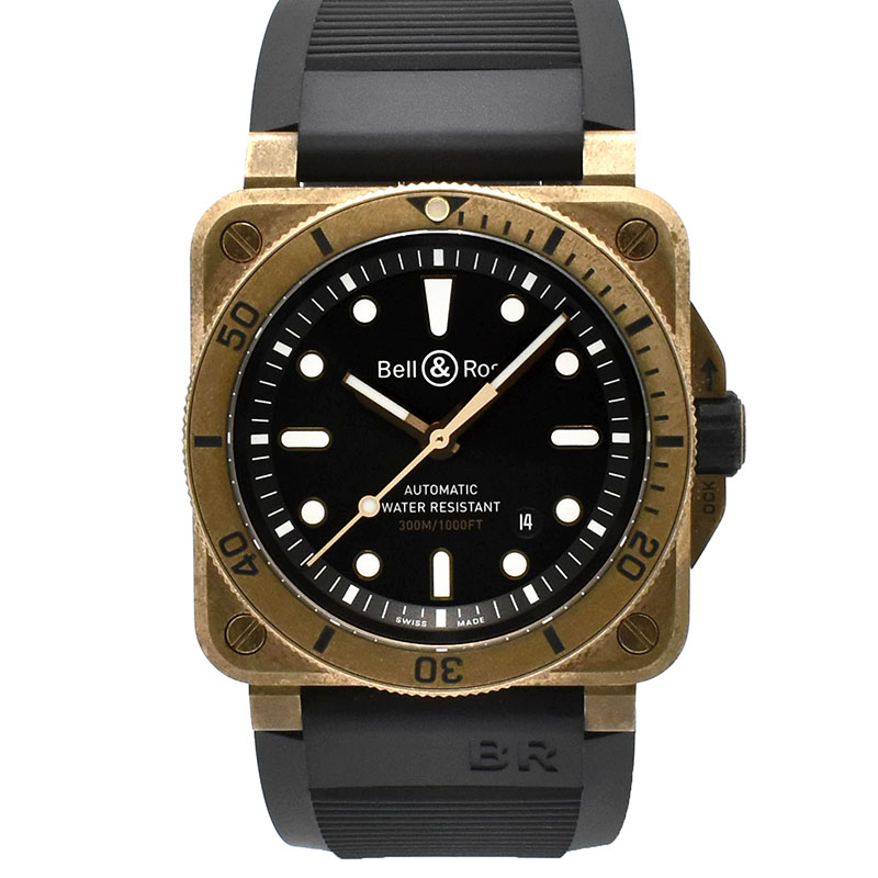 ベル＆ロス　BELL＆ROSS　BR0392-D-BL-BR/SCA　BR03-92 ダイバー ブロンズ　42mm　世界999本限定　USED　中古
