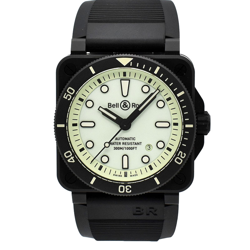 ベル＆ロス　BELL＆ROSS　BR0392-D-C5-CE/SRB　BR03-92 ダイバー フル ラム　42mm　セラミック　世界999本限定　USED　中古