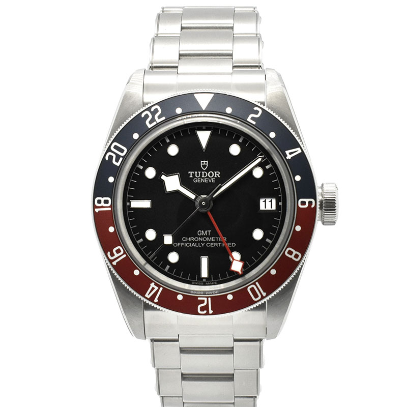 チューダー(チュードル)　TUDOR　ヘリテージ ブラックベイ GMT 青赤ベゼル　Ref.79830RB　41mm　ブラック　USED　中古