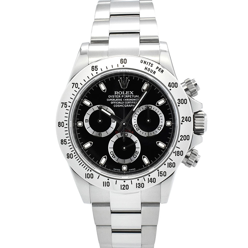 ロレックス　ROLEX　デイトナ　Ref.116520　SS　ブラック　ランダム番　鏡面バックル　USED　中古