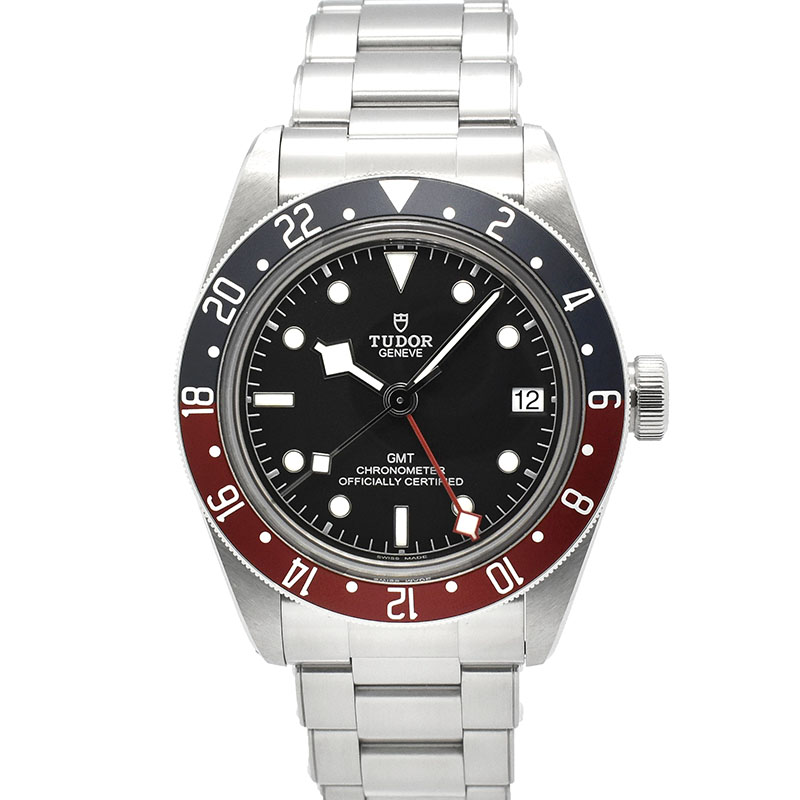 チューダー(チュードル)　TUDOR　ヘリテージ ブラックベイ GMT 青赤ベゼル　Ref.79830RB　41mm　ブラック　USED　中古