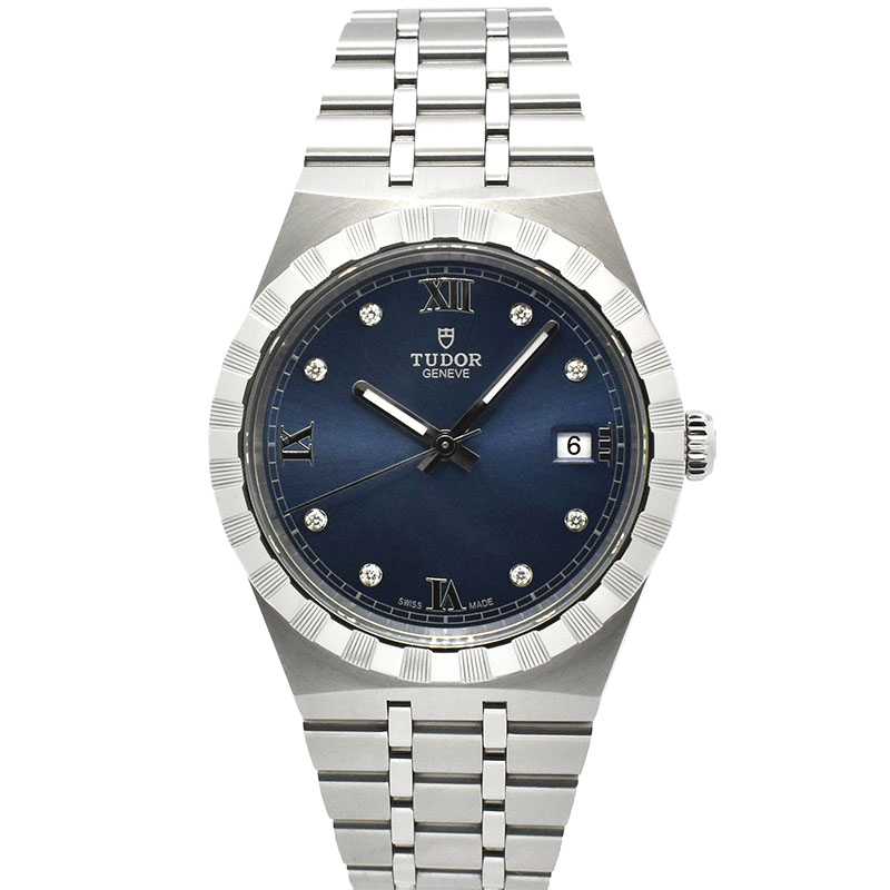 チューダー(チュードル)　TUDOR　ロイヤル 38 8Pダイヤ　Ref.28500　ブルー　USED　中古