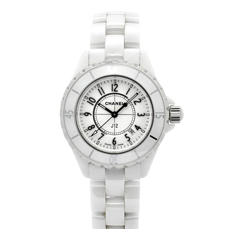 シャネル　CHANEL　J12 ホワイトセラミック　H0968　レディース　クォーツ　33mm　USED　中古