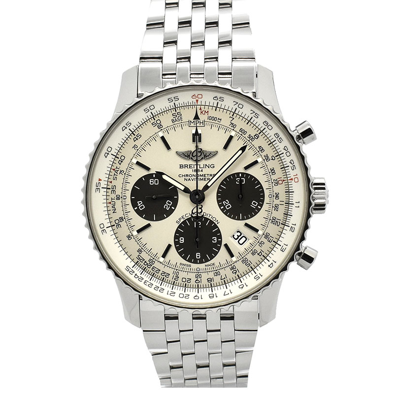 ブライトリング　BREITLING　ナビタイマー01 シルバーグレイ　A022G26NP(AB0120)　日本限定　43mm　USED　中古