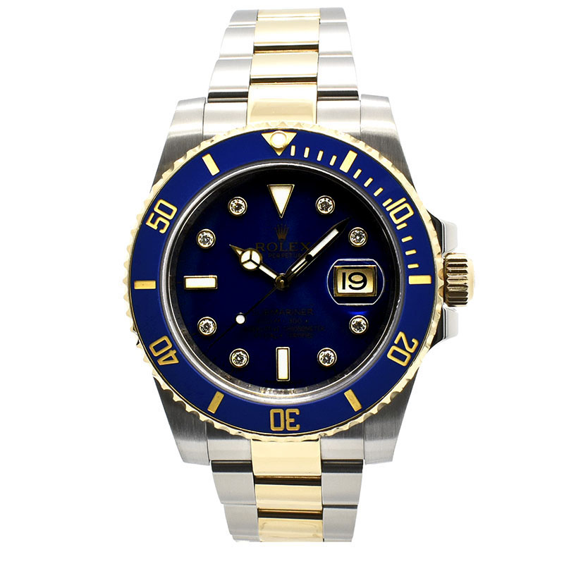 ロレックス　ROLEX　サブマリーナデイト　Ref.116613GLB　ブルー　8Pダイヤ　V番　USED　中古