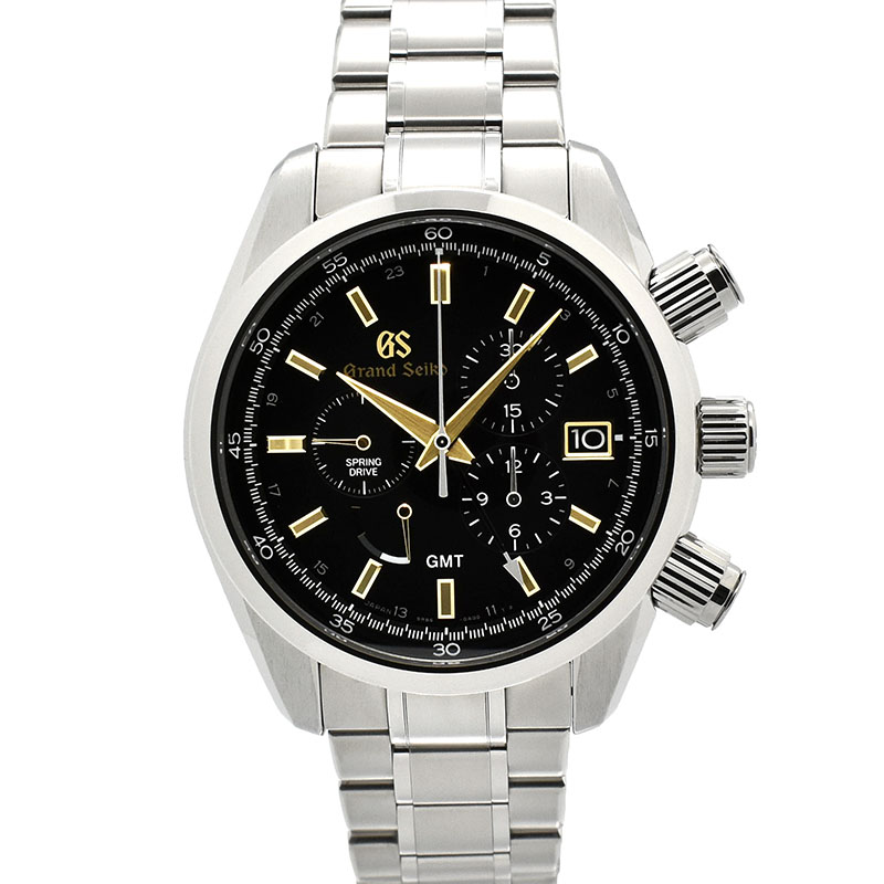 グランドセイコー　GRAND SEIKO　スポーツコレクション スプリングドライブ クロノグラフ　SBGC205　ブラック　43.5mm　ブライトチタン　USED　中古