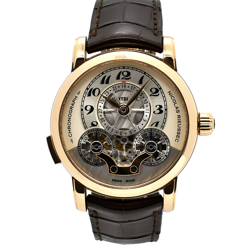 モンブラン　MONTBLANC　スター ニコラリューセック モノプッシャークロノグラフ オープンデイト　104705　43mm　18KRG　USED　中古