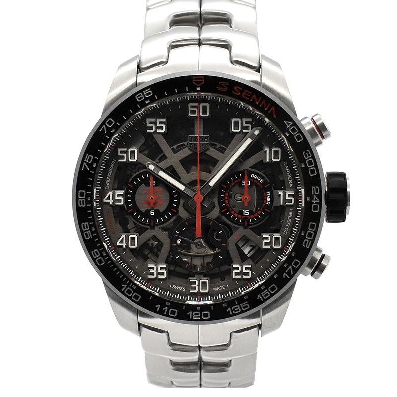 タグホイヤー　TAG HEUER　カレラ キャリバーホイヤー02 アイルトン・セナ　CBG2013.BA0657　43mm　USED　中古