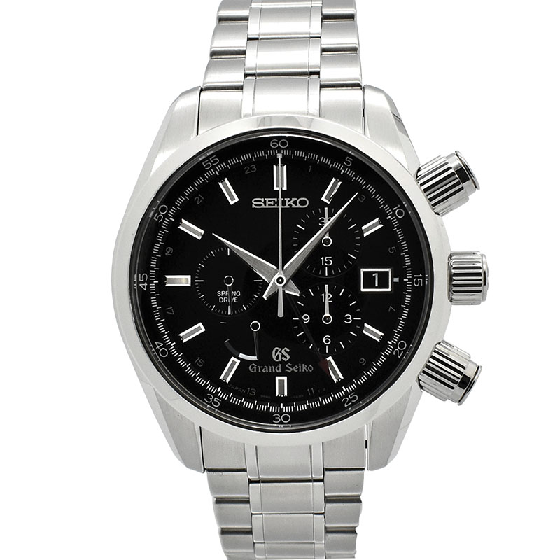 セイコー　SEIKO　グランドセイコー スプリングドライブ クロノグラフ　SBGC003　ブラック　43.5mm　マスターショップ限定　USED　中古