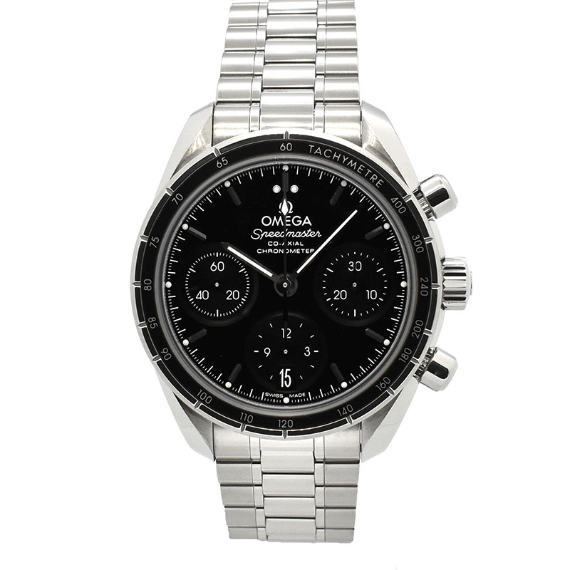 オメガ　OMEGA　スピードマスター 38　コーアクシャル 　324.30.38.50.01.001　SS　38mm　ブラック　USED　中古