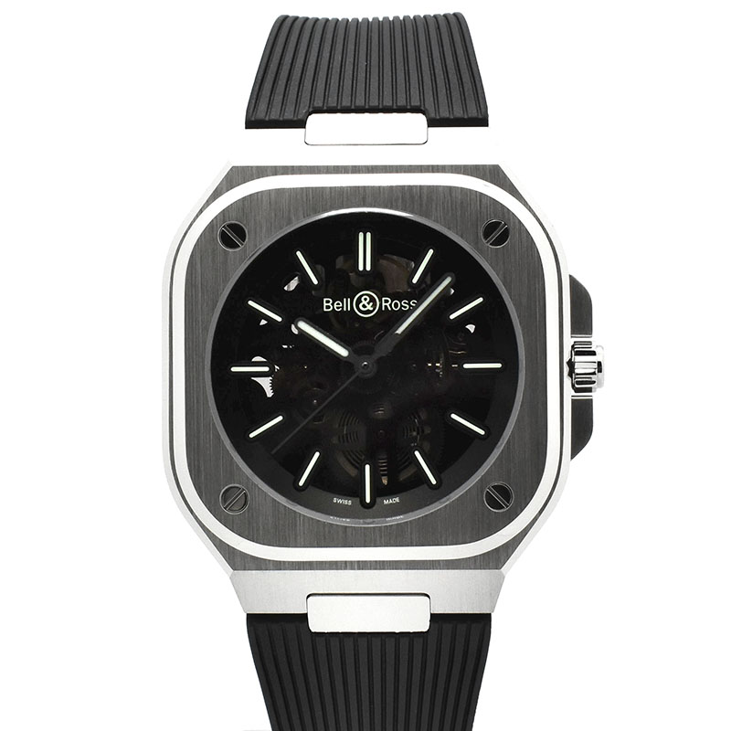 ベル＆ロス　BELL＆ROSS　インストゥルメントゥ BR 05 スケルトン ナイトラム　BR05A-BL-SK-ST/SRB　世界500本限定　SS　40mm　USED　中古