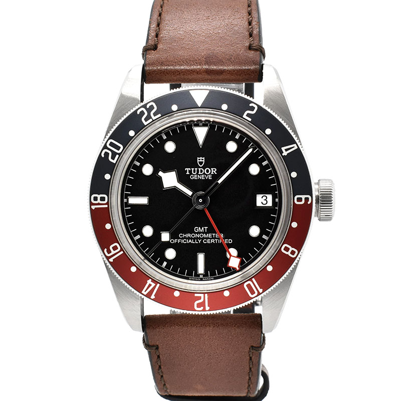 チューダー(チュードル)　TUDOR　ヘリテージ ブラックベイ GMT 青赤ベゼル　Ref.79830RB　41mm　ブラック　USED　中古