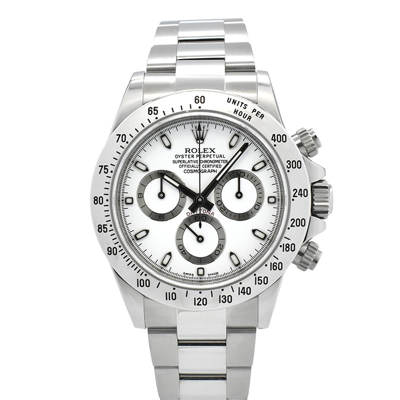 ロレックス　ROLEX　デイトナ　Ref.116520　ホワイト　ランダム番　鏡面バックル　USED　中古