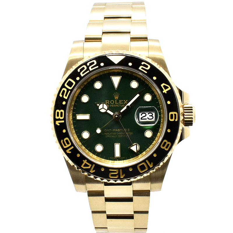ロレックス　ROLEX　GMTマスター2　Ref.116718LN　グリーン　18KYG　D番　40mm　USED　中古