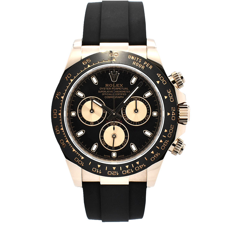 ロレックス　ROLEX　デイトナ　Ref.116515LN　18KERG　ブラック/ピンク　オイスターフレックス　USED　中古