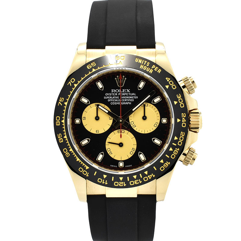 ロレックス　ROLEX　デイトナ　Ref.116518LN　ブラック/シャンパン　オイスターフレックス　18KYG　USED　中古