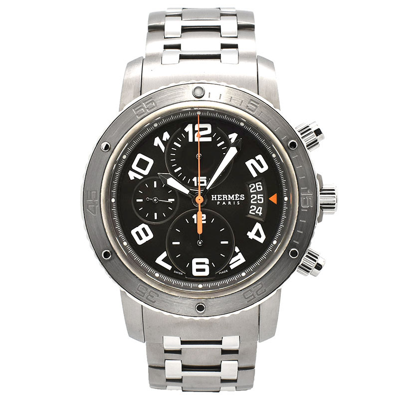 エルメス　HERMES　クリッパークロノ メカニカルダイバー　CP2.941.230/4963　44mm　自動巻　グレー　USED　中古