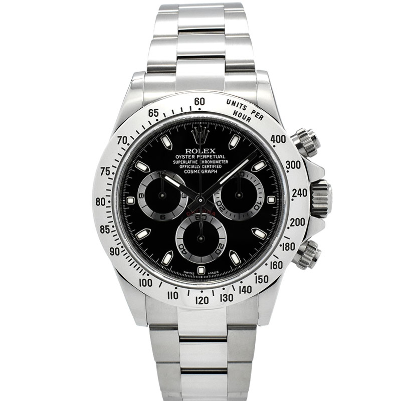 ロレックス　ROLEX　デイトナ　Ref.116520　SS　ブラック　ランダム番　鏡面バックル　USED　中古