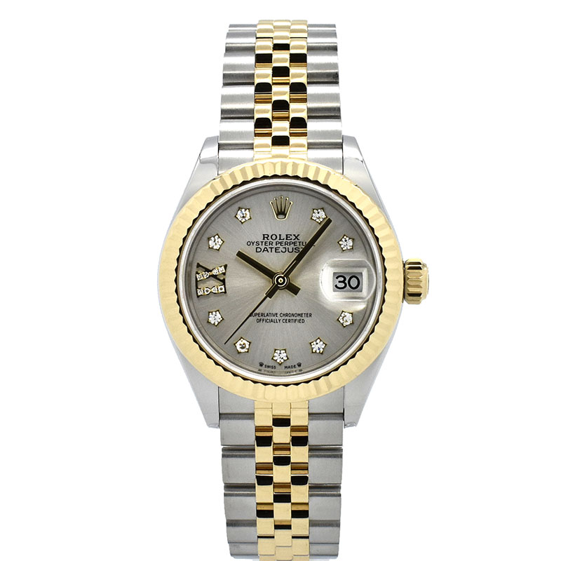 ロレックス　ROLEX　デイトジャスト 28　Ref.279173G　9P/IXダイヤ　シルバー　USED　中古