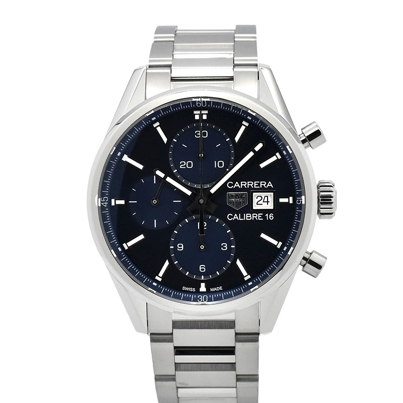 タグホイヤー　TAG HEUER　カレラ クロノグラフ キャリバー16　CBK2112.BA0715　41mm　SS　ブルー　自動巻　USED　中古