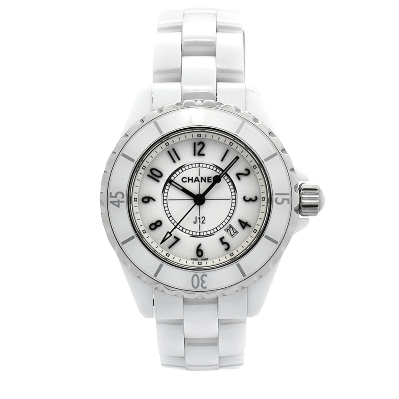 シャネル　CHANEL　J12 ホワイトセラミック　H0968　後期型ダイヤル　クォーツ　33mm　USED　中古