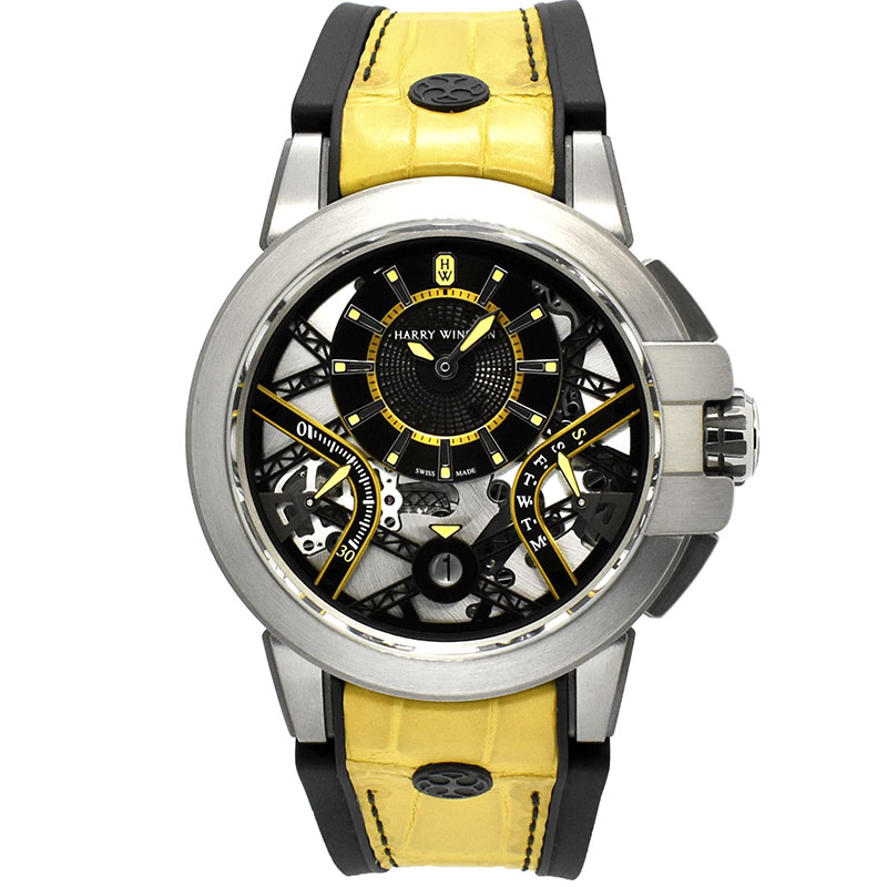 ハリーウィンストン　HARRY WINSTON　オーシャン ザリウム バリエーション イエロー　OCEABI42ZZ002　42.2mm　世界100本限定　USED　中古