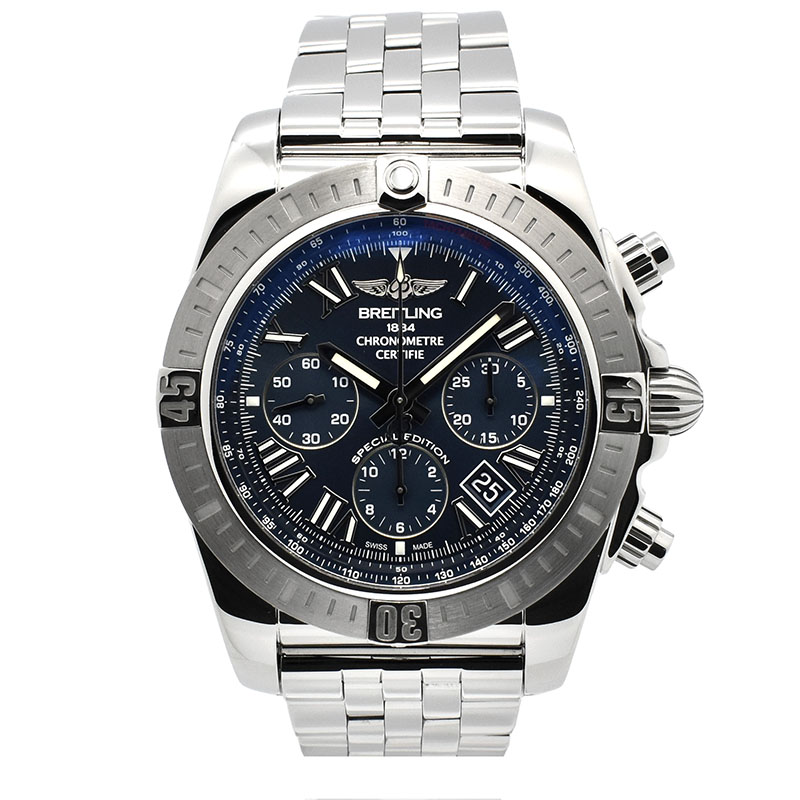 ブライトリング　BREITLING　クロノマット44 JSP ブルーローマンインデックス　AB0115111C2A1　44mm　USED　中古