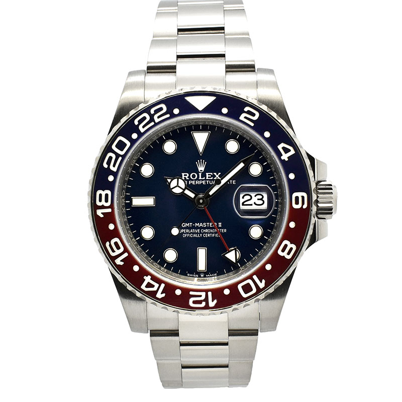ロレックス　ROLEX　GMTマスター2　Ref.126719BLRO　18KWG　赤/青ベゼル　ブルー　40mm　USED　中古