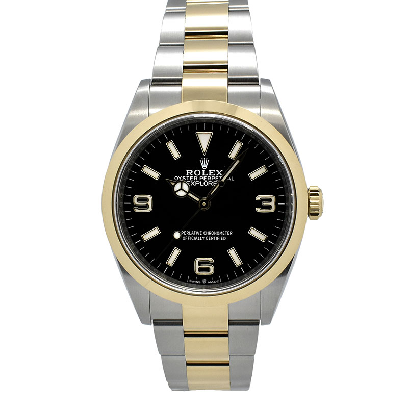 ロレックス　ROLEX　エクスプローラー1　Ref.124273　36mm　ブラック　18KYG/SS　未使用品