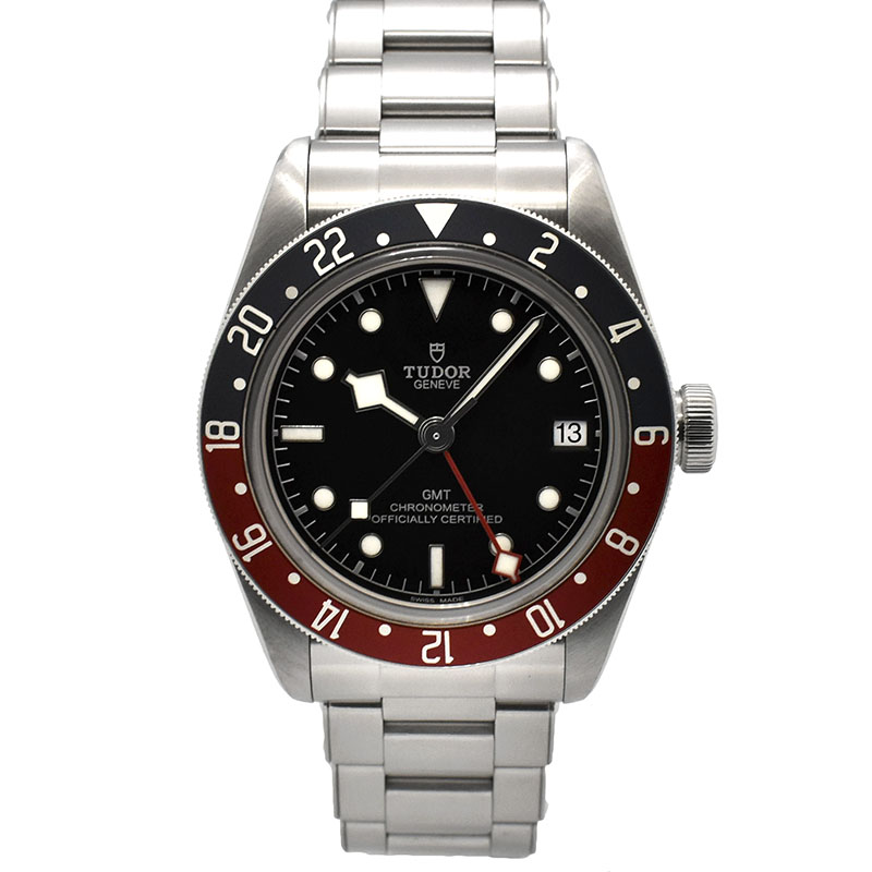 チューダー(チュードル)　TUDOR　ヘリテージ ブラックベイ GMT 青赤ベゼル　Ref.79830RB　41mm　ブラック　USED　中古