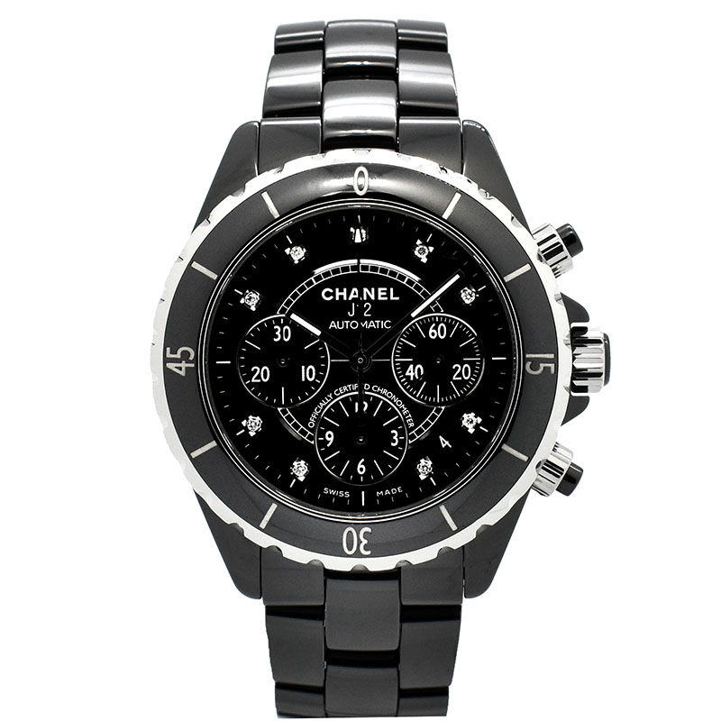 シャネル　CHANEL　J12 クロノグラフ　Ref.H2419　9Pダイヤ　41mm　USED　中古