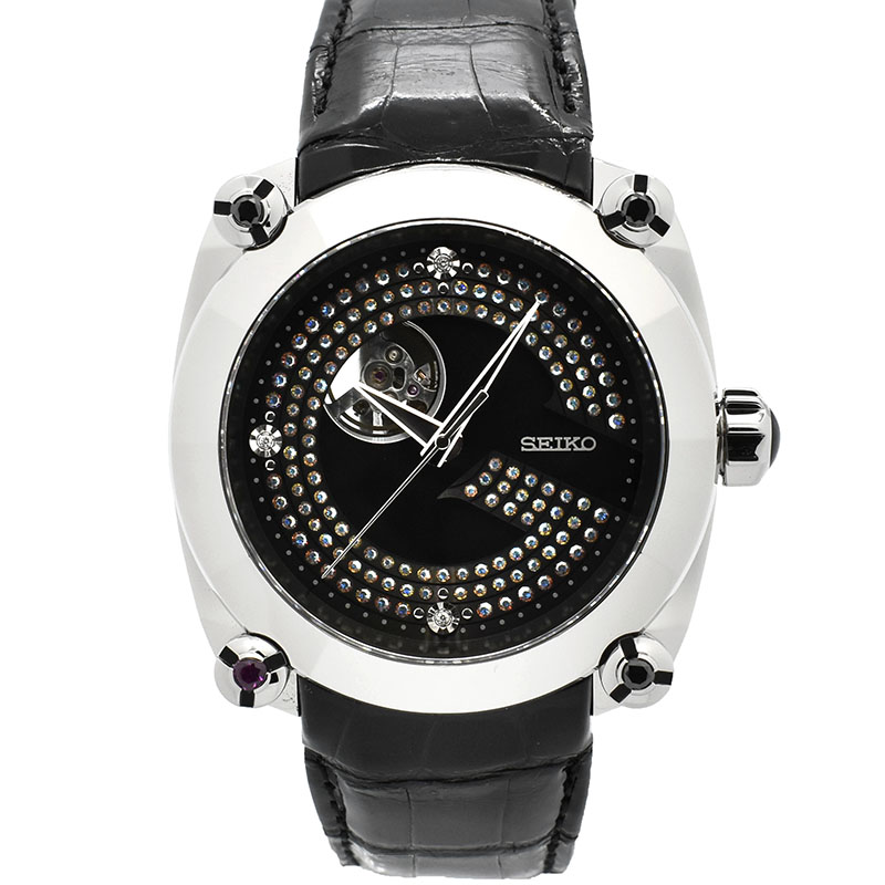 セイコー　SEIKO　ガランテ メカニカル ダイヤ&スワロフスキー　SBLL023　100本限定　45.5mm　USED　中古