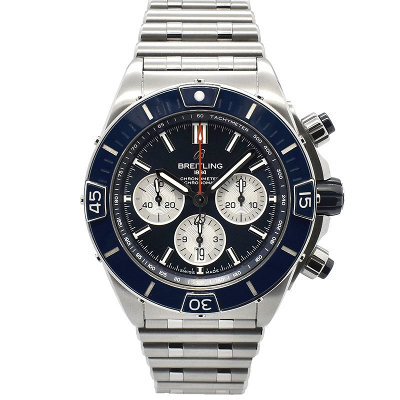 ブライトリング　BREITLING　スーパークロノマット B01 44　AB0136161C1A1　ブルー/シルバー　USED　中古