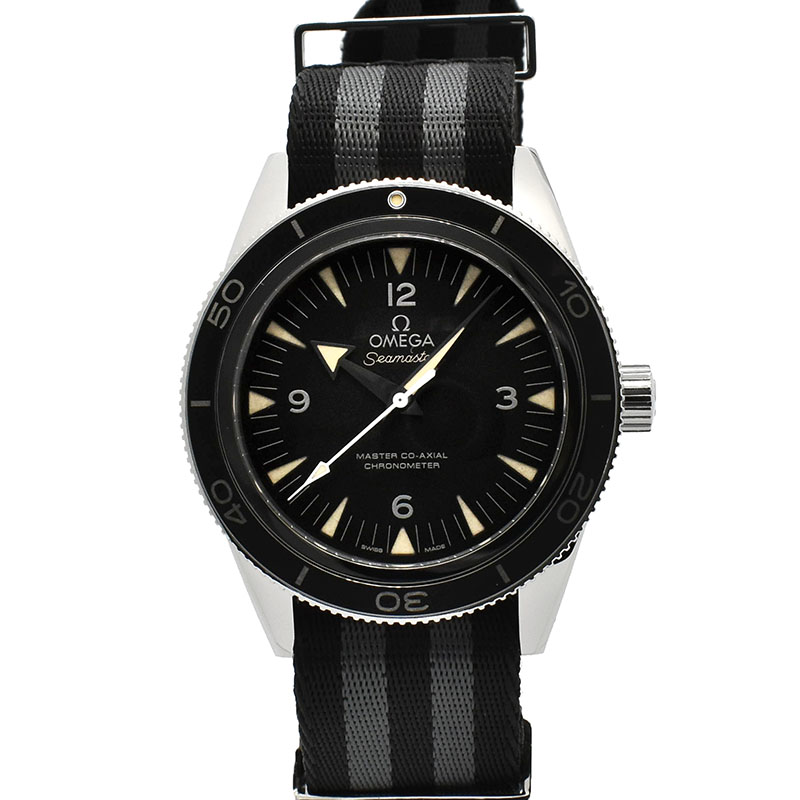 オメガ　OMEGA　シーマスター300 マスターコーアクシャル　233.30.41.21.01.001　NATOストラップ　41mm　USED　中古